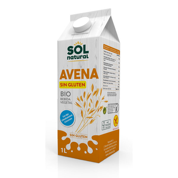 Bebida De Avena Sin Gluten Bio 1 L. - Sol Natural
