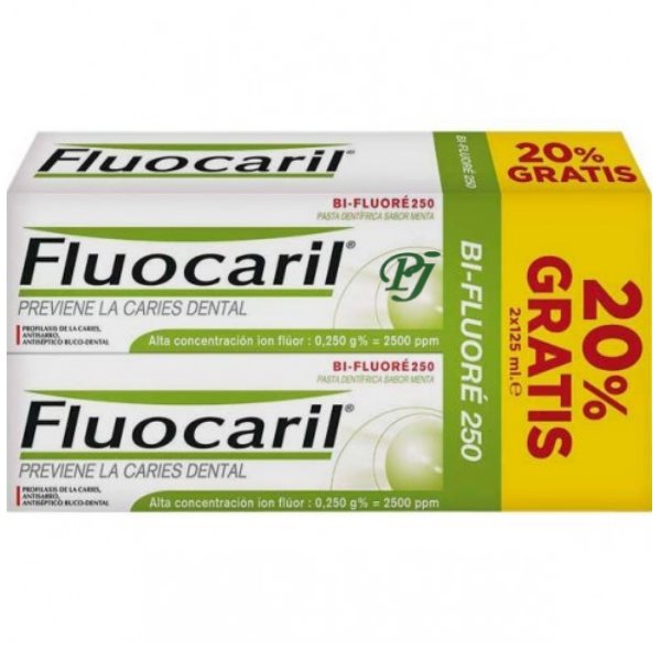 Dentífrico Pack Bi Fluore 250 2 x 125 Ml. 20% Gratis - Fluocaril