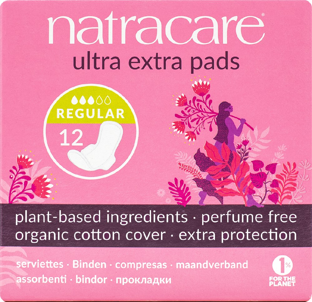 Compresas Ultra Extra Normal Alas 12 Uds. - Natracare