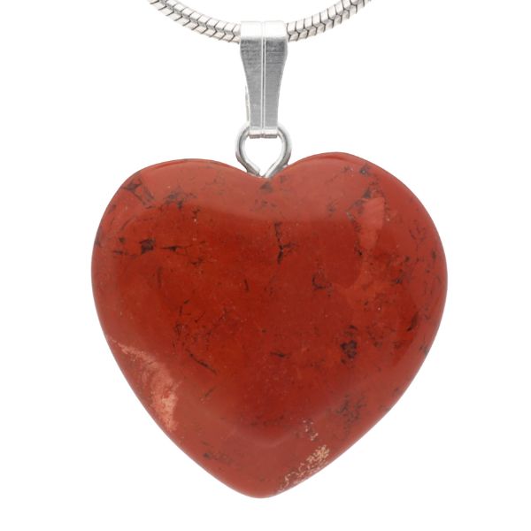 Colgante Corazón Jaspe Oceano Plata - Prominer