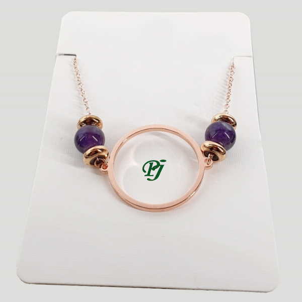 Pulsera Acero Rosa Hipoalergénica Circulo - Prominer