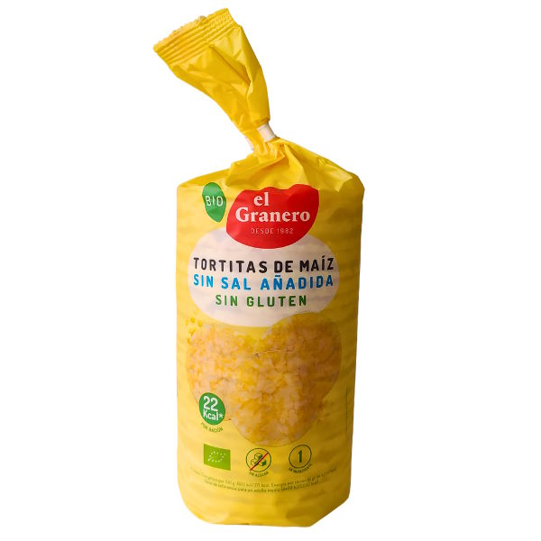 Tortitas De Maíz Sin Sal Y Sin Gluten 130 G. - El Granero
