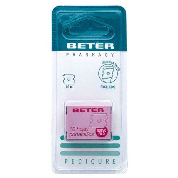 Estuche Diez Hojas Recambio Cortacallos - Beter