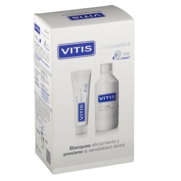 Pack Pasta Blanqueadora 100 Ml. Y Colutorio 500 Ml. - Vitis