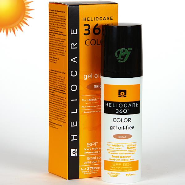 Heliocare Solar Spf50+ 360º Gel Oil Free Beige 50 Ml. - Cantabria Labs