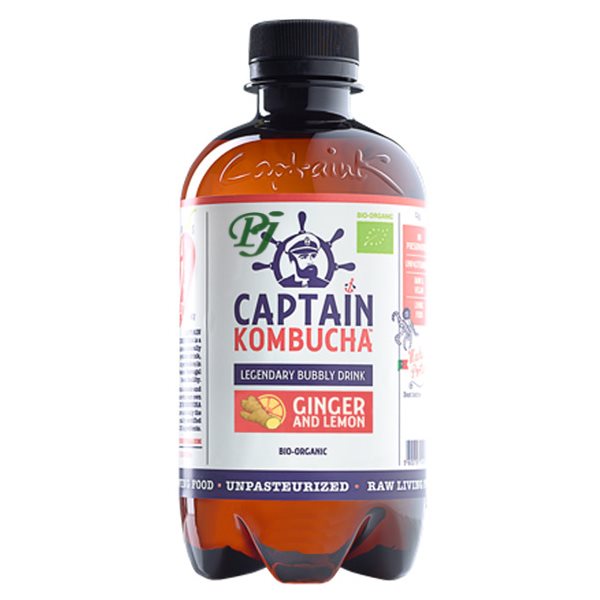 Kombucha Jengibre Limón 400 Ml. - Captain Kombucha