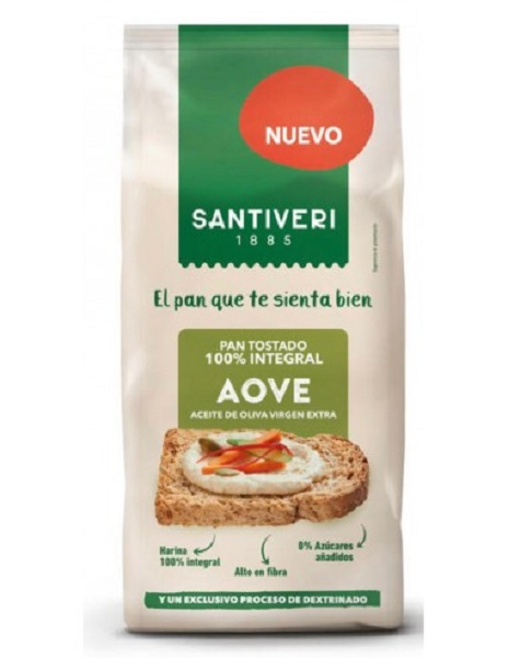 Pan Tostado 100% Integral Aove 200 G. - Santiveri