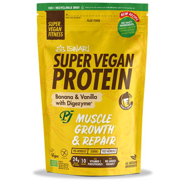 Proteína Vegana Plátano Vainilla 400 G. - Iswari