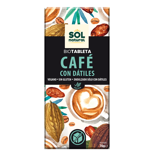 Tableta Chocolate De Café Con Dátiles - Sol Natural