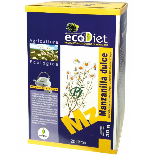 Herbodiet Manzanilla Dulce Infusión 20 Filtros - Novadiet