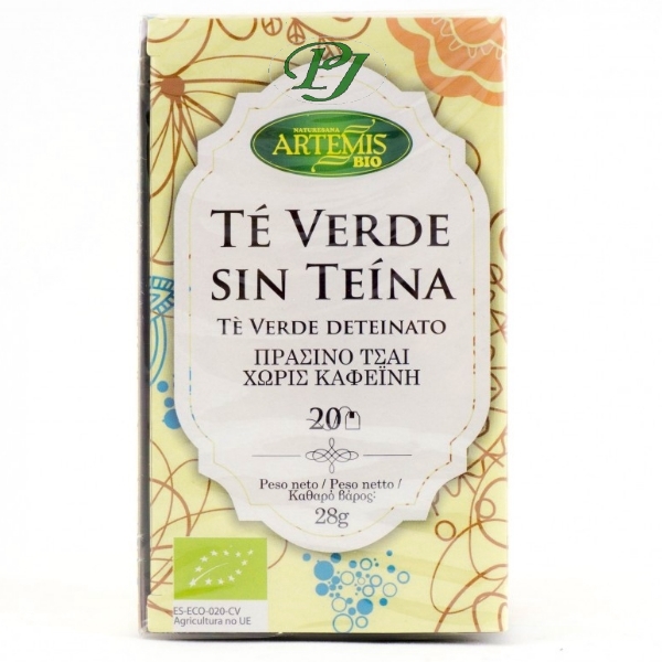 Té Verde Sin Teína Bio 20 Filtros - Artemis