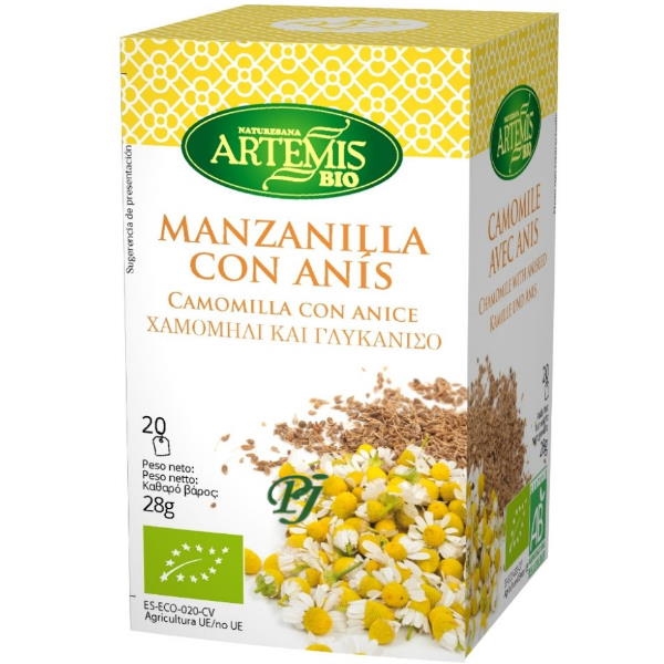 Manzanilla Con Anís Bio 20 Filtros - Artemis