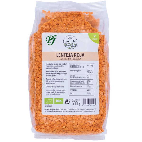 Lentejas Rojas Bio 500 G. - Eco Salim