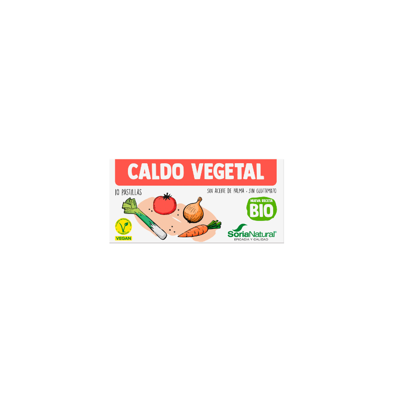 Caldo Vegetal 10 Pastillas - Soria Natural