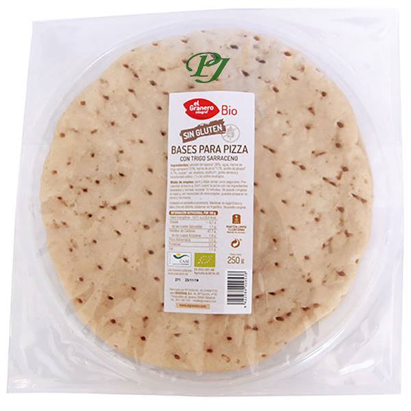 Bases Pizza Trigo Sarraceno Sin Gluten 250 G. - El Granero