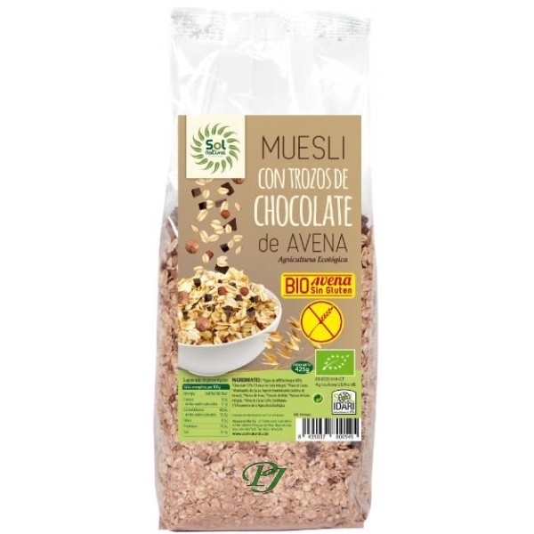Muesli Avena Chocolate 425 G. - Sol Natural