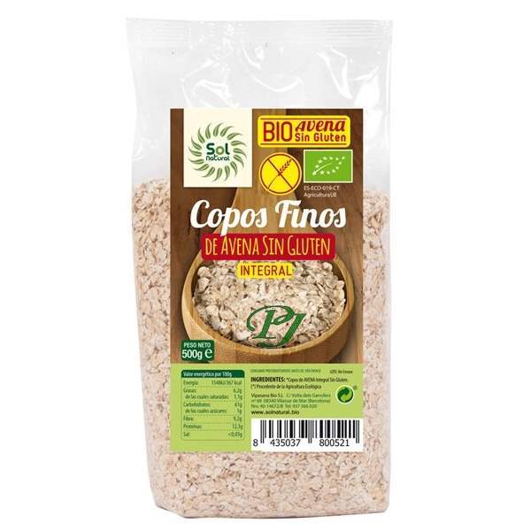 Copos Finos Avena Integral 500 G. - Sol Natural