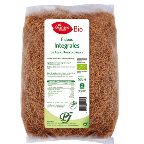 Fideos Integrales Bio 500 G. - El Granero