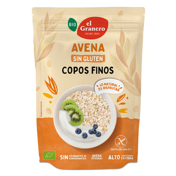 Copos Finos De Avena Integral Bio 500 G. Sin Gluten - El Granero