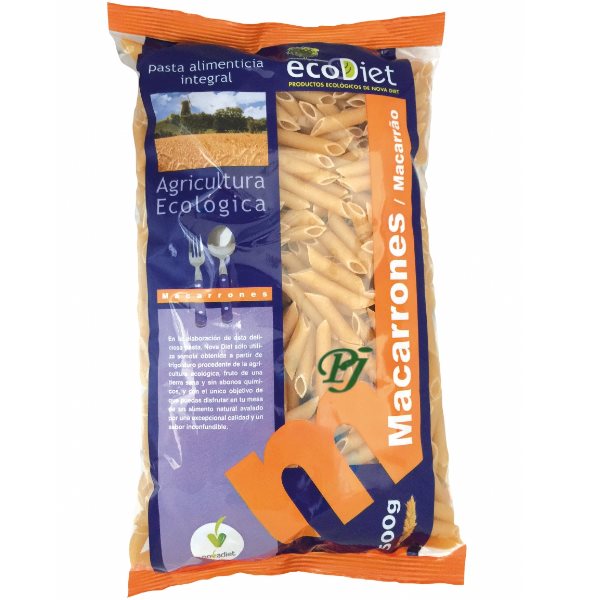 Macarrones Integrales 500 G. - Novadiet