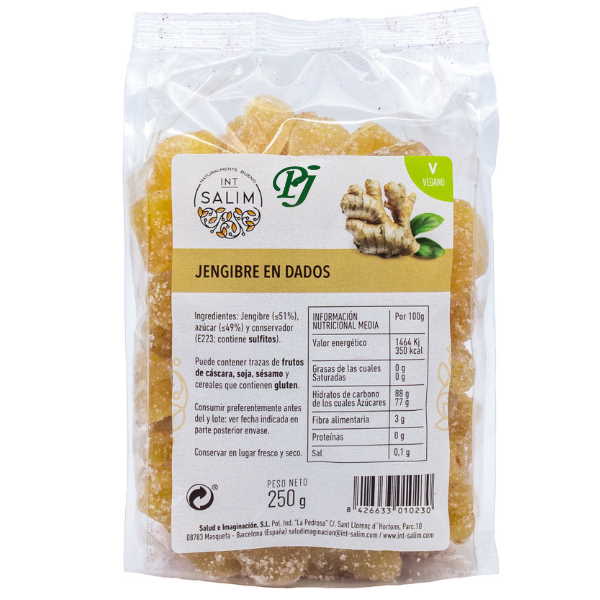 Jengibre En Dados 250 G. - Int Salim