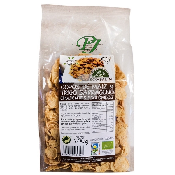 Copos Maíz + Trigo Sarraceno Bio 250 G. - Eco Salim