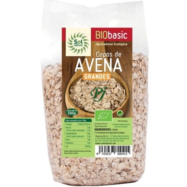 Copos Gruesos Avena Integral 500 G. - Sol Natural