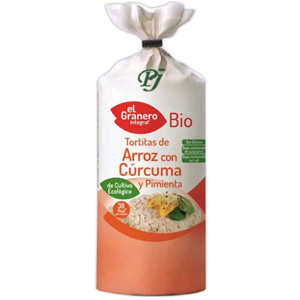 Tortitas Arroz Cúrcuma Y Pimienta Bio Sin Gluten 115 G. - El Granero