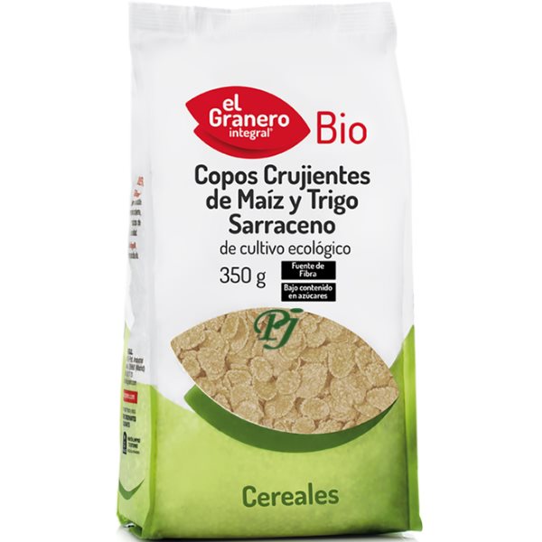 Copos Crujientes Maíz Trigo Sarraceno 350 G. - El Granero