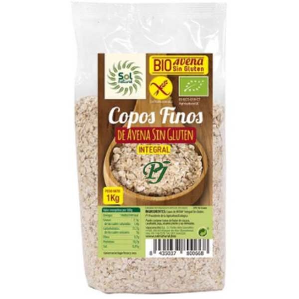 Copos Avena Sin Gluten Finos 1 Kg. - Sol Natural
