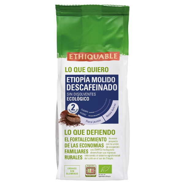 Café Descafeinado Etiopía Molido Bio 250 G. - Ethiquable