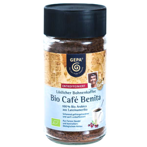 Café Instantáneo Descafeinado Liofilizado Bio 100 G. Gepa - Comercio Justo