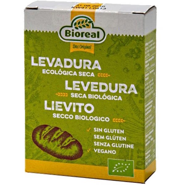 Levadura Seca Activa Sin Gluten 5 X 9 G. Bioreal - Sol Natural