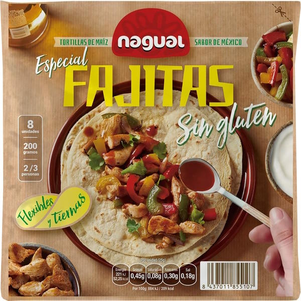 Tortillas De Maíz Especial Fajita 8 Uds. - Nagual