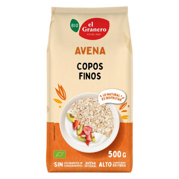 Copos Finos Avena Bio 500Gr  - El Granero