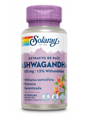 Ashwagandha 60 Vegcáps 470 Mg. - Solaray