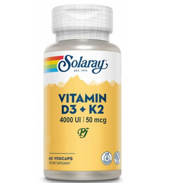 Vitamina D3+K2 60 Vegcápsulas 4000 Ui - Solaray