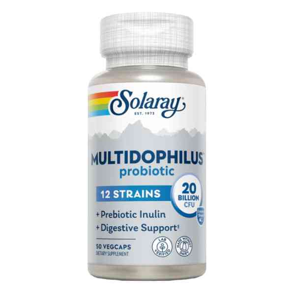 Multidophilus Probiotic 20 Billion 50 Vegcáps - Solaray