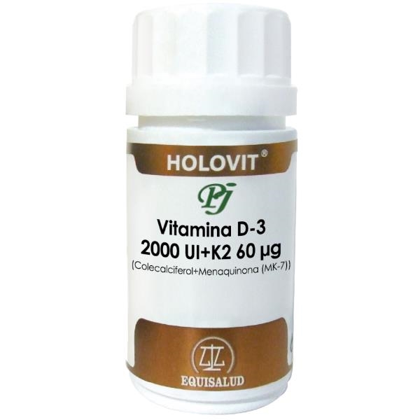 Holovit Vitamina D3 2000Ui+ K2 50 Cápsulas - Equisalud