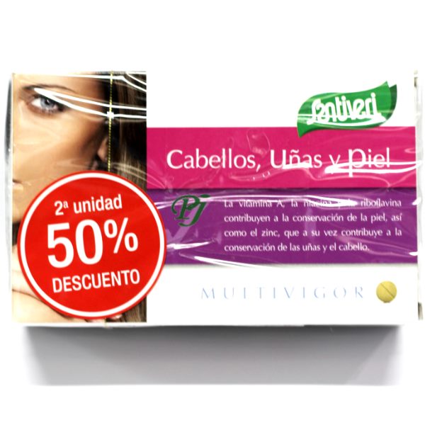 Cabellos Uñas Y Piel 48 Comprimidos 2º Ud. 50% - Santiveri