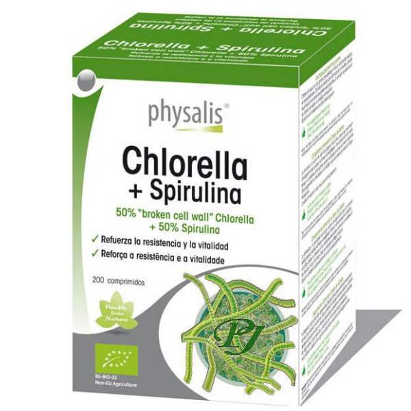 Chlorella+Spirulina 200 Comprimidos - Physalis