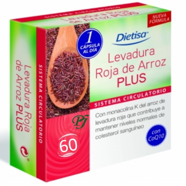Levadura Roja Arroz Plus 60 Cápsulas - Dielisa