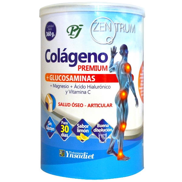 Colágeno Premium + Glucosaminas Bote 360 G. Zentrum - Ynsadiet