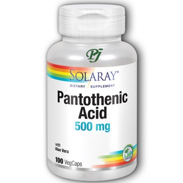 Pantothenic Acid 100 Cápsulas 500 Mg. - Solaray