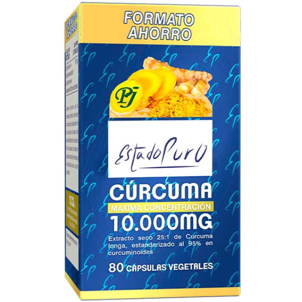 Cúrcuma Estado Puro 80 Cápsulas Vegetales - Tongil