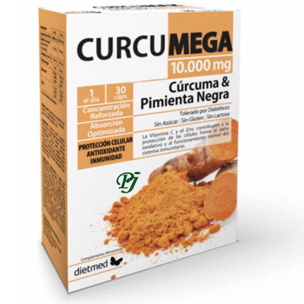 Curcumega Max 30 Cápsulas 10.000 Mg. - Dietmed
