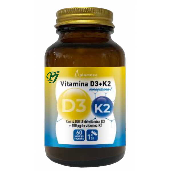 Vitamina D3 + K2 60 Cápsulas - Plameca
