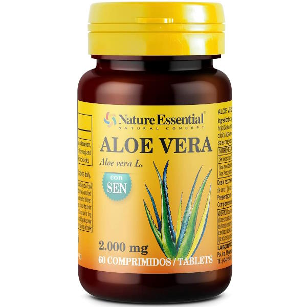 Aloe Vera Con Sen 60 Comprimidos 2000 Mg. - Nature Essential