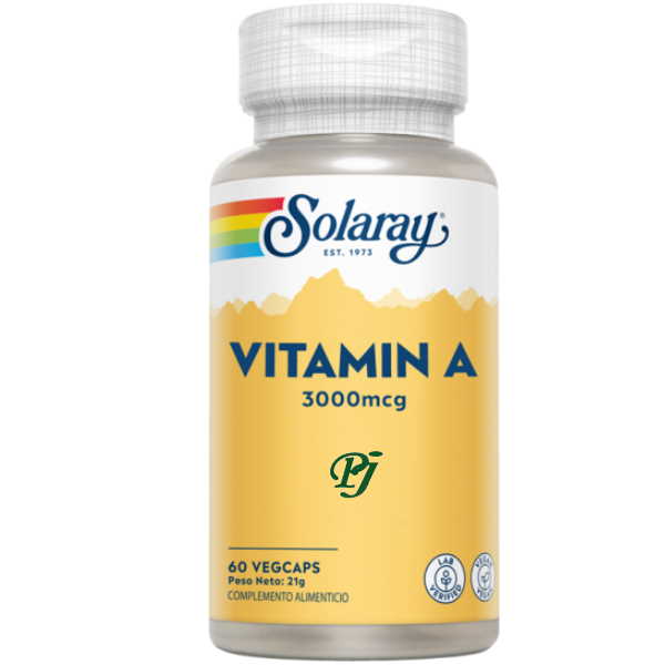Vitamina A 3000 Mg. 60 Cápsulas Veganas - Solaray