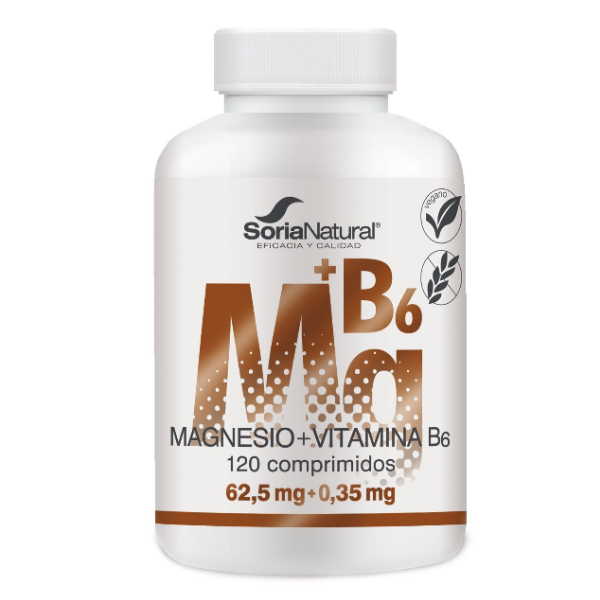 Magnesio + Vitamina B6 Liberación Sostenida 120 Comprimidos - Soria Natural